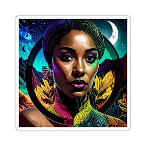 Mystic Cosmic Warrior sticker - Magical Decor for Laptops, Water Bottles, Journals, Gifts, Fantasy Lovers