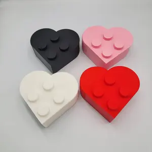 3D Printed Heart Bricks ️ Stackable Love Blocks for Valentine Gifts, Desk Decor & Creative Displays