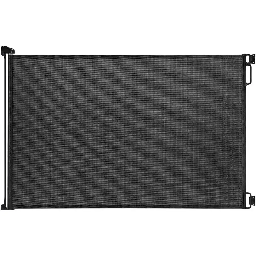 Retractable Baby Gate, 33" Tall, Extends up to 55'' Wide, Black/Child Safety Baby Gates, Pet Retractable Gates  Stairs, Doorways, Hallways, Indoor and Outdoor