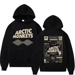 Double-Sided Print Arctic Monkeys Sweatshirt Highlighting Retro Tour Vibes for Music Fans