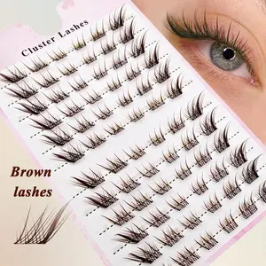 Natural Look Eyelash Extensions, Individual False Eyelashes, Self Grafting Curl Eyelashes, Eye Makeup Enhancement False Eyelashes for Women & Girls, Volume Cluster Lashes, Diy Cluster Lash, Eyelashes