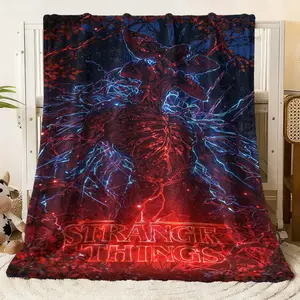 Stranger Things Inspired Flannel Fleece Blanket
