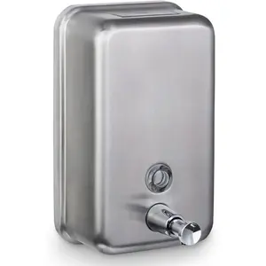 Commercial-Grade Manual Soap Dispenser, Durable Brushed Stainless Steel Finish, 37oz (1100ml) Liquid, Wall-Mounted for Bathroom & Kitchen