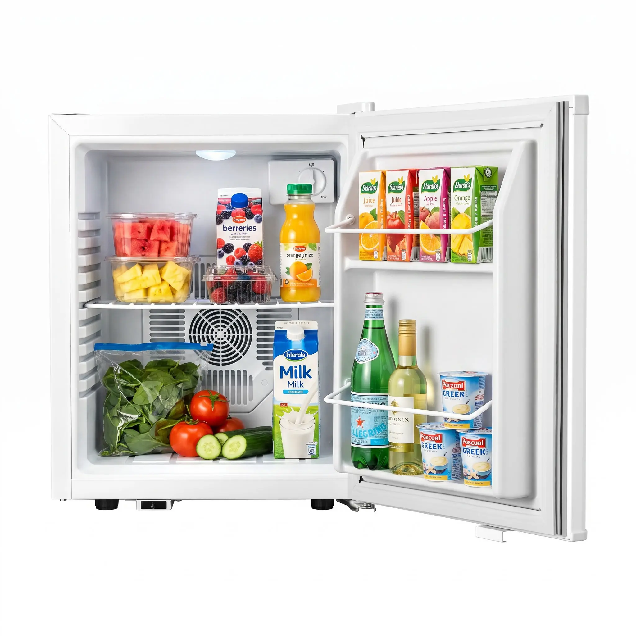 Yeego 0.92 Cu.Ft Mini Fridge, Compact Refrigerator Cooler with Single Door for Skin Care/Cosmetics/Beverage/Food, Small Fridge for Office/Bedroom/Dorm, White