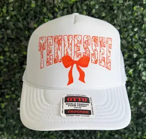 Tennessee Orange Coquette Bow Vols Rocky Top Trucker Hat, Womens Football Hat, Football Mom, College Smokey Vols UT