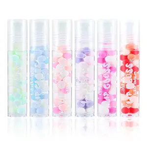 Lip Oil Roller Set, 6 Counts/set Moisturizing Lip Gloss, Glossy Lip Glaze, Plumping Lip Oil for Girls & Women