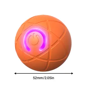 Pet Vibrating Interactive Ball with LED Light, Automatic Shake & Induction Start, Wear-Resistant TPR Dog Toy for Indoor & Outdoor Play​