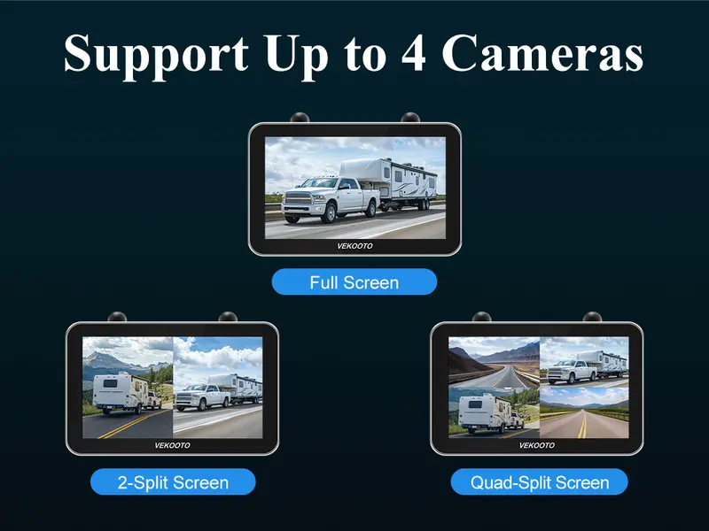 VEKOOTO VK7 Pro Magnetic Solar Wireless Backup Camera 7'' IPS Touchscreen Monitor IP69 Waterproof HD1080P No Wiring Rechargeable Camera for RV Trailer Camper Blind Spot Truck Automotive Backup Camera for Truck IR Night Vision farmer toolupgrade VEKOOTO VK7 Pro Magnetic Solar Wireless Backup Camera 7'' IPS Touchscreen Monitor IP69 Waterproof HD1080P No Wiring Rechargeable Camera for RV Trailer Camper Blind Spot Truck Automotive Backup Camera for Truck IR Night Vision farmer toolupgrade