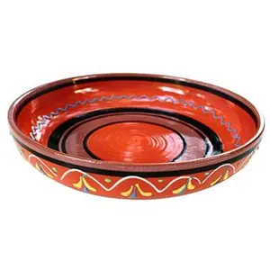 Terracotta Orange, Serving Dish - Hand Painted From Spain