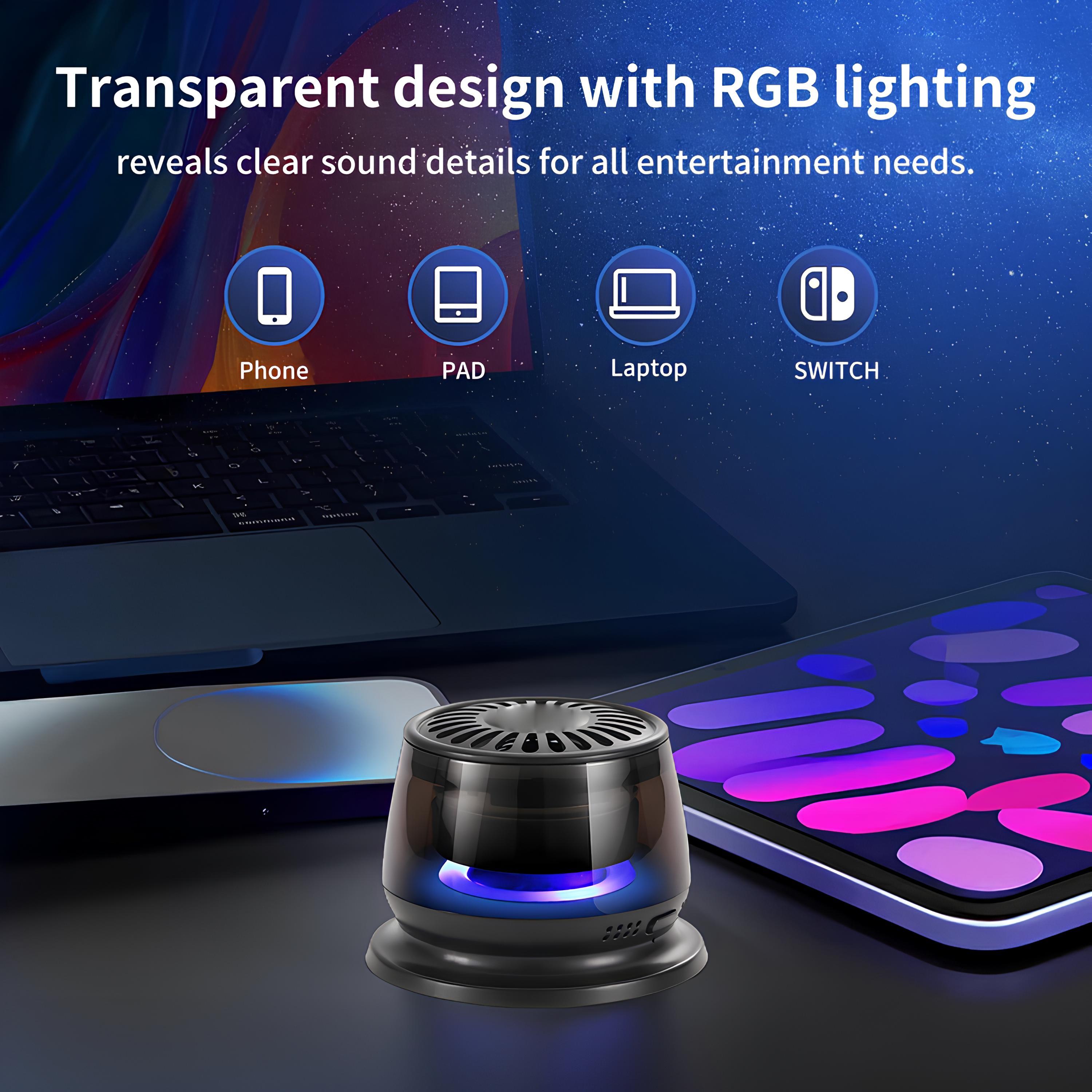 G200 Magnetic Bluetooth Speaker,Portable Mini Bluetooth Speaker with Phone Stand,Game Mode,7H Playtime,TWS,RGB Light,Perfect Teen Gift for Camping & Home Decor