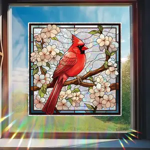1Pc Window Flower Art Electrostatic Film Decorative Stickers - Waterproof, Detachable, Reusable, Electrostatic Adsorption Creative DIY Electrostatic Film Suitable for Balcony Glass, Doors and Windows, Home Decoration, Room Decoration and Other Scenes