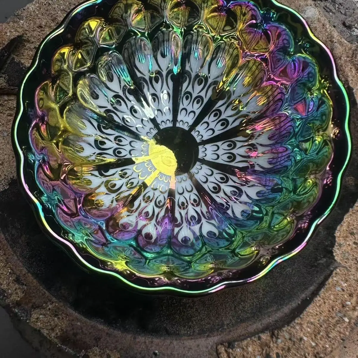 Stunning "Peacock Plume" Jian Zhan Tea Cup. Radiant Rainbow Glaze. Handcrafted Master’s Tea Cup, Elegant Gift Set, A Heritage Craft Piece.