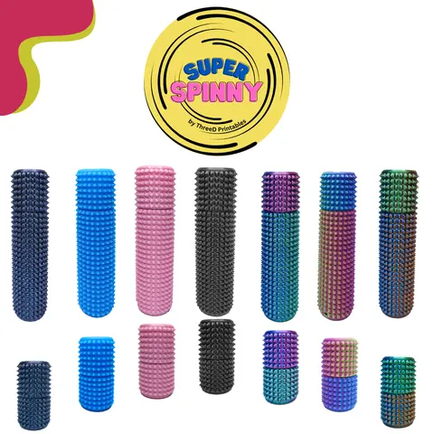Prickly Super Spinny – Long-Spin Fidget Tool | High-Performance Spinner | Standard & Mini Sizes | Premium Polycarbonate Core | Prickly Pal Series