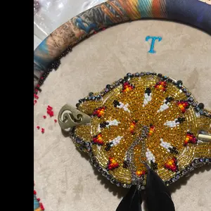 indigenous beaded hair clips