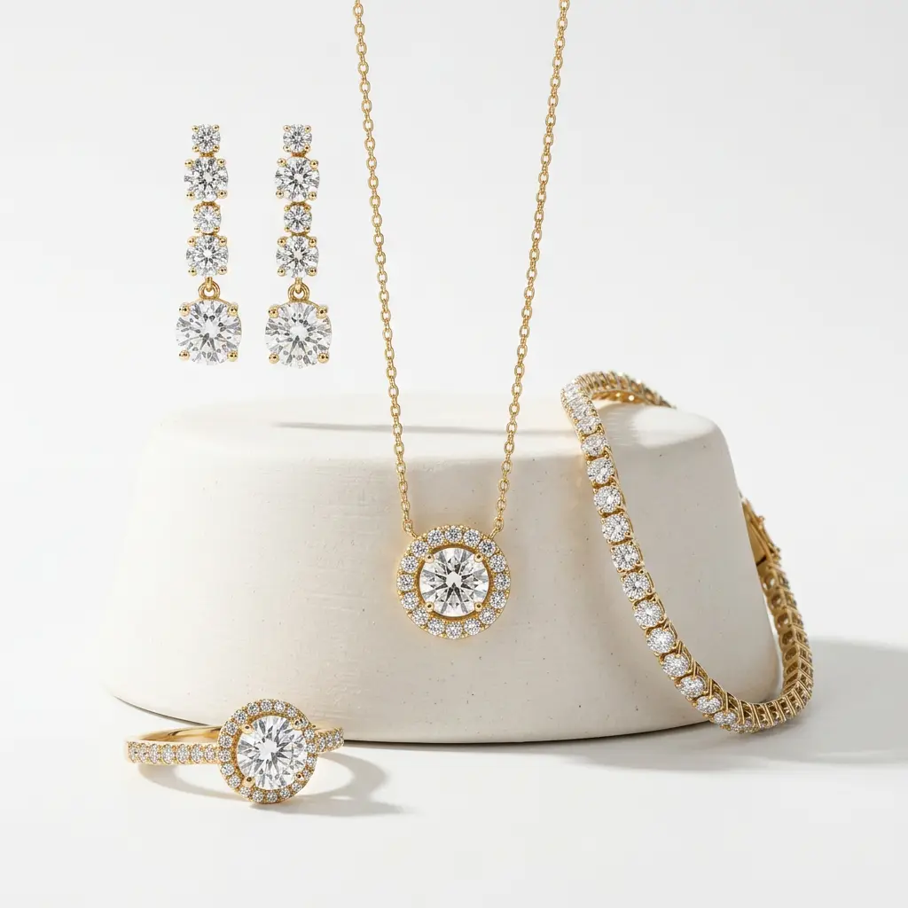 L—「Live」Exquisite Sparkle Jewelry Set - Crafted for Perfection