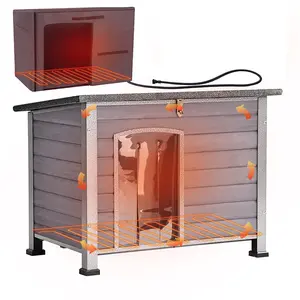 Aivituvin-AIR73/74-IN-HP Heated Outdoor Dog House| Adjustable Temperature & Timer|Dog Cage-Medium