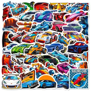 Sport Car Stickers 50 pcs Waterproof Vinyl Decorative Stickers