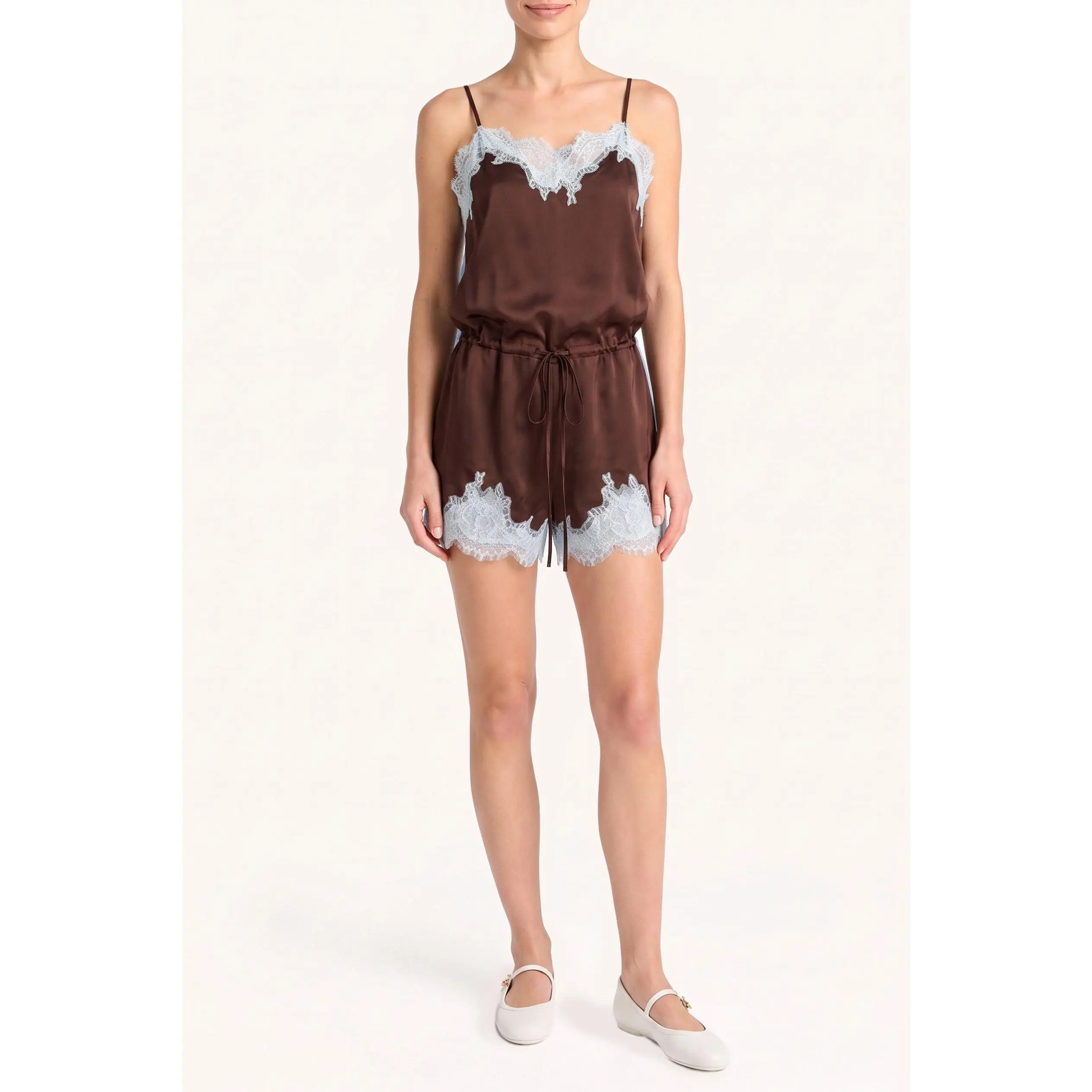 Audrie Silk Romper