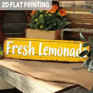 1pc Rustic Fresh Lemonade Metal Sign - Vintage Summer Citrus Wall Decor, Rustic Farmhouse Design, Durable Indoor/Outdoor Hanging Art for Kitchen, Patio, Lemonade Stand, Farmhouse - 9.98x39.98 cm, Lemon Decor, Patio Decoration,