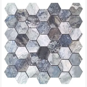Ebonite Ocean Hexagon 12x12 Matte Porcelain Tile Sample