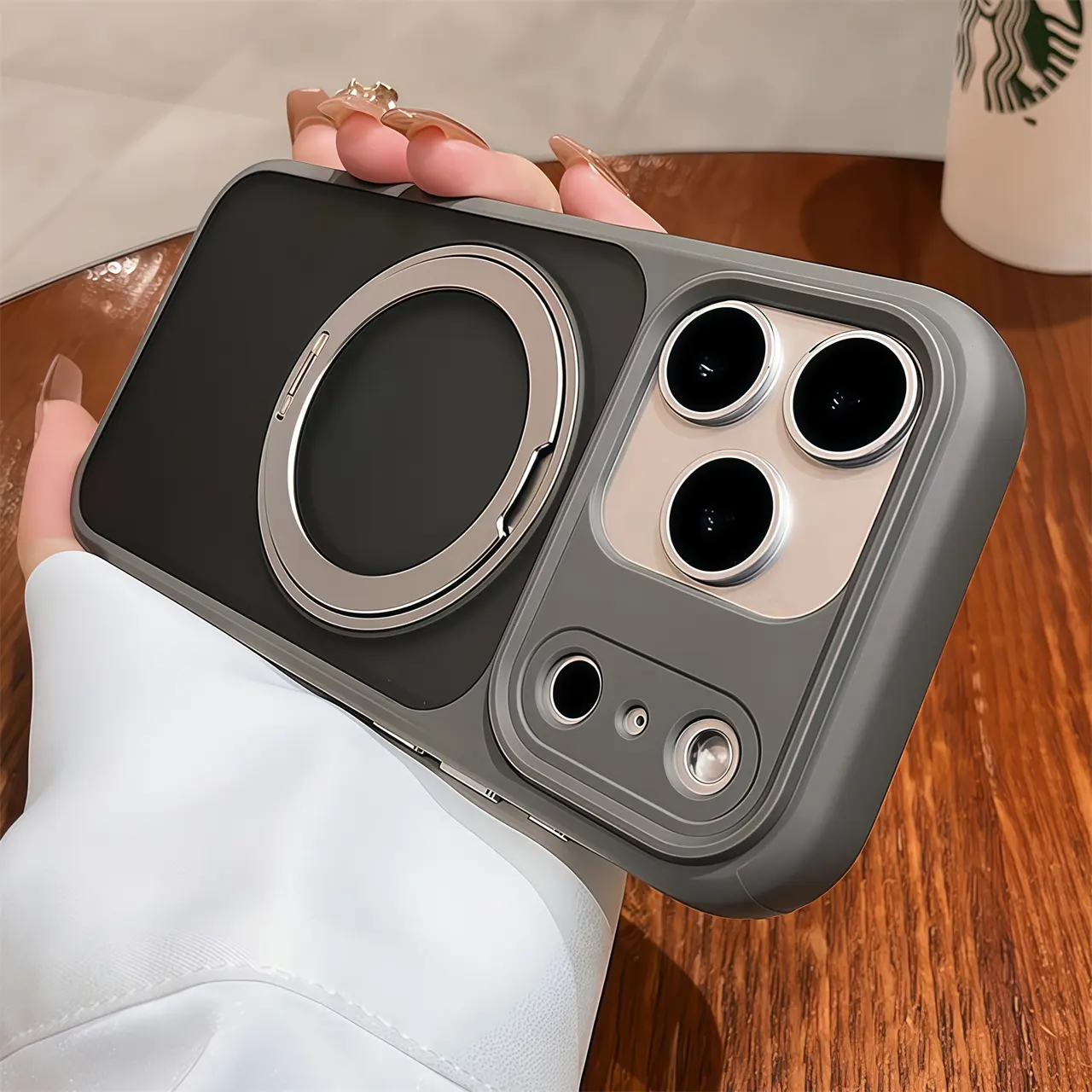 iPhone 17 Pro Max case Matte skin magnetic suction bracket Phone case iphone16 Pro Max for iPhone cases silicone soft shell TPU airbag