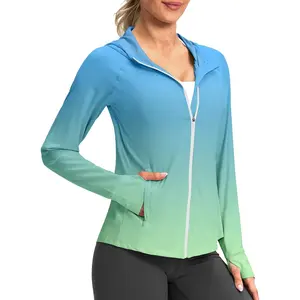 Women's UPF 50+ Sun Protection Hoodie Jacket Lightweight Zip Up Jackets Long Sleeve Shirts  Women Hiking Outdoor