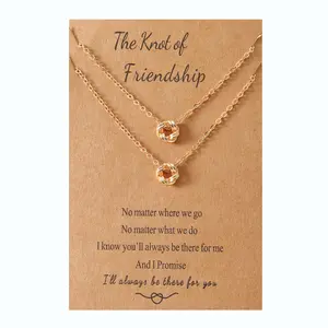 Best Friend Knot Necklace Perfect Birthday Gift for Long Distance Friends 2-Pack 3-Pack Jewelry Women Girls