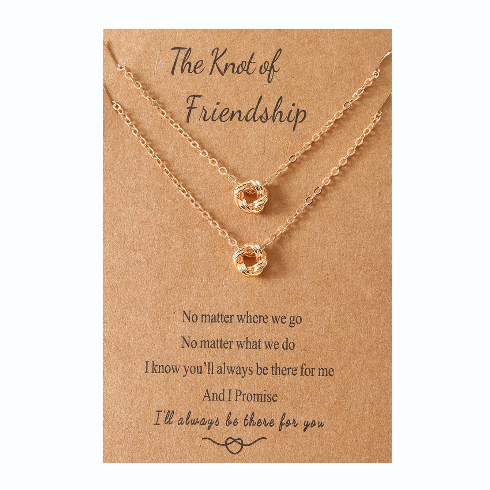 Best Friend Knot Necklace Perfect Birthday Gift for Long Distance Friends 2-Pack 3-Pack Jewelry Women Girls
