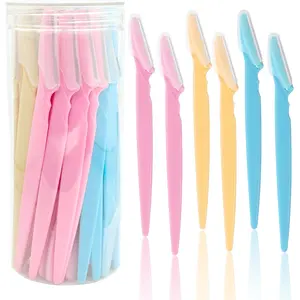 Multi-Color Eyebrow Razor and Face Razor for Women and Men, Eyebrow Hair Trimmer and Shaver with Protective Cover, Safe and Newbie Friendly