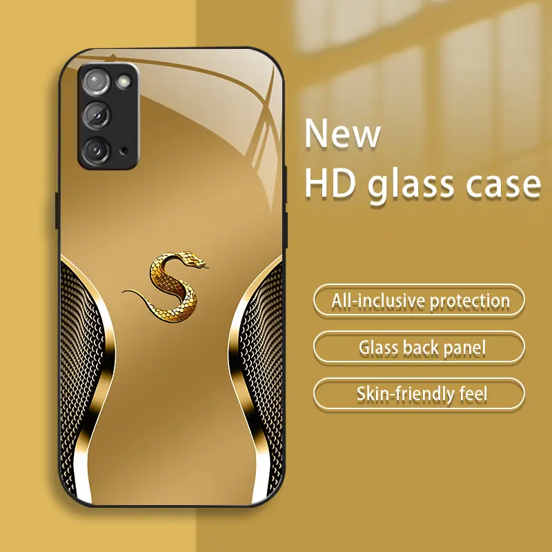 Galaxy Note20 5G Smartphone Casing, High-End Creative Auspicious Gold Zodiac Animal Handheld Cellphone Case, Business-Style Tempered Glass Cover with Affordable Anti-Fall, Anti-Fingerprint Protection-888