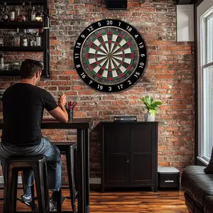 A darts board +6 magnetic darts set, bar dedicated professional darts board silicone edge protection high elastic sisal target face game grade family entertainment preferred essential sports training game target birthday gift for boys and girls.
