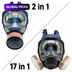 Reusable Anti-Fog Anti-Toxic Face Mask Set, Full Face Respirator with Filter, Gas and Dust Poison Protection, Ideal for Painting, Woodworking, DIY, Protective Mask #GLOBAL PICKS