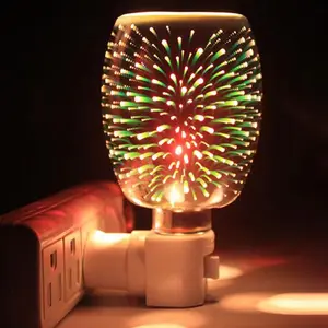 3D Colorful LED Light Bulb Electric Wax Warmer Vintage Fireworks Holiday Decoration Bulb Christmas Ampoule LED Lamp Lighting Home Burner Candle