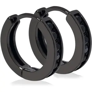 Huggie Hoop Earrings for Men Women  Gold Plated Stainless Steel for Sensitive Ears   12, 15mm