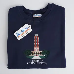 Liberty University Crewnecks, Embroidered Sweatshirt
