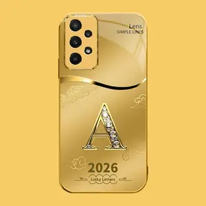Suitable for [Galaxy A23] high-end phone case🤩，choose from 26 letters of the English alphabet, each with an exquisite auspicious cloud pattern to bring you good luck YM99