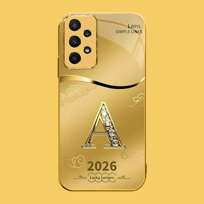 Suitable for [Galaxy A23] high-end phone case🤩，choose from 26 letters of the English alphabet, each with an exquisite auspicious cloud pattern to bring you good luck YM99