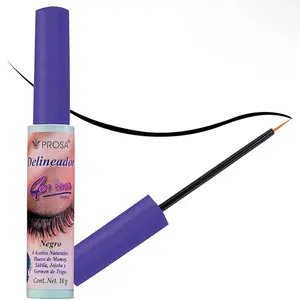 Prosa Black Liquid Eyeliner with Jojoba Oil, Mamey, Aloe and Wheat Germ Makeup  Multipurpose waterproof Cosmetic Moisturizing