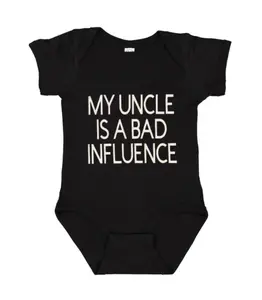 My Uncle Is A Bad Influence Onesie, Pregnancy Announcement Gift, Cotton Baby Clothes, Baby  Bodysuit,  Newborn Baby Onesie,   Bodysuits & One-pieces