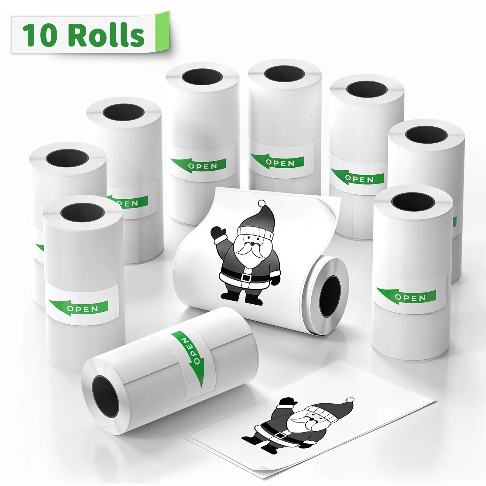 BPS/BPA Free Thermal Holographic Paper Rolls For Sticker Printer – 10Rolls 360 Total Make, Refill Inkless Printer Paper for AI Voice-Powered Sticker Maker, Mess-Free,techvibes