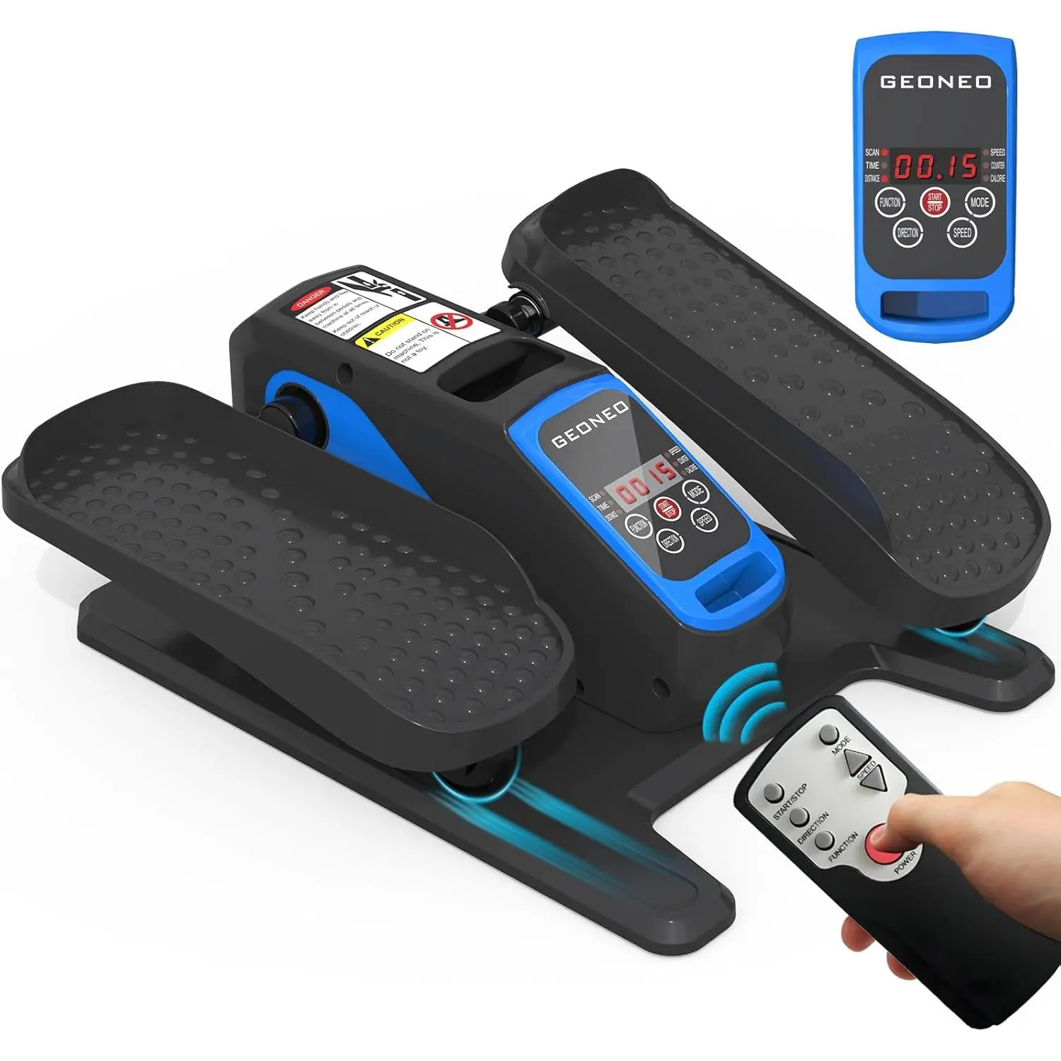 Under Desk Elliptical Machine, Electric Ellipse Leg Exerciser for Senior, Quiet and Compact Electric Seated Pedal Exerciser for Home with Display Monitor, Remote Control and 12 Adjustable Speeds