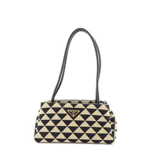 Pre-owned PRADA Jacquard Shoulder Bags Symbole Shoulder Bag Small by Rebag
