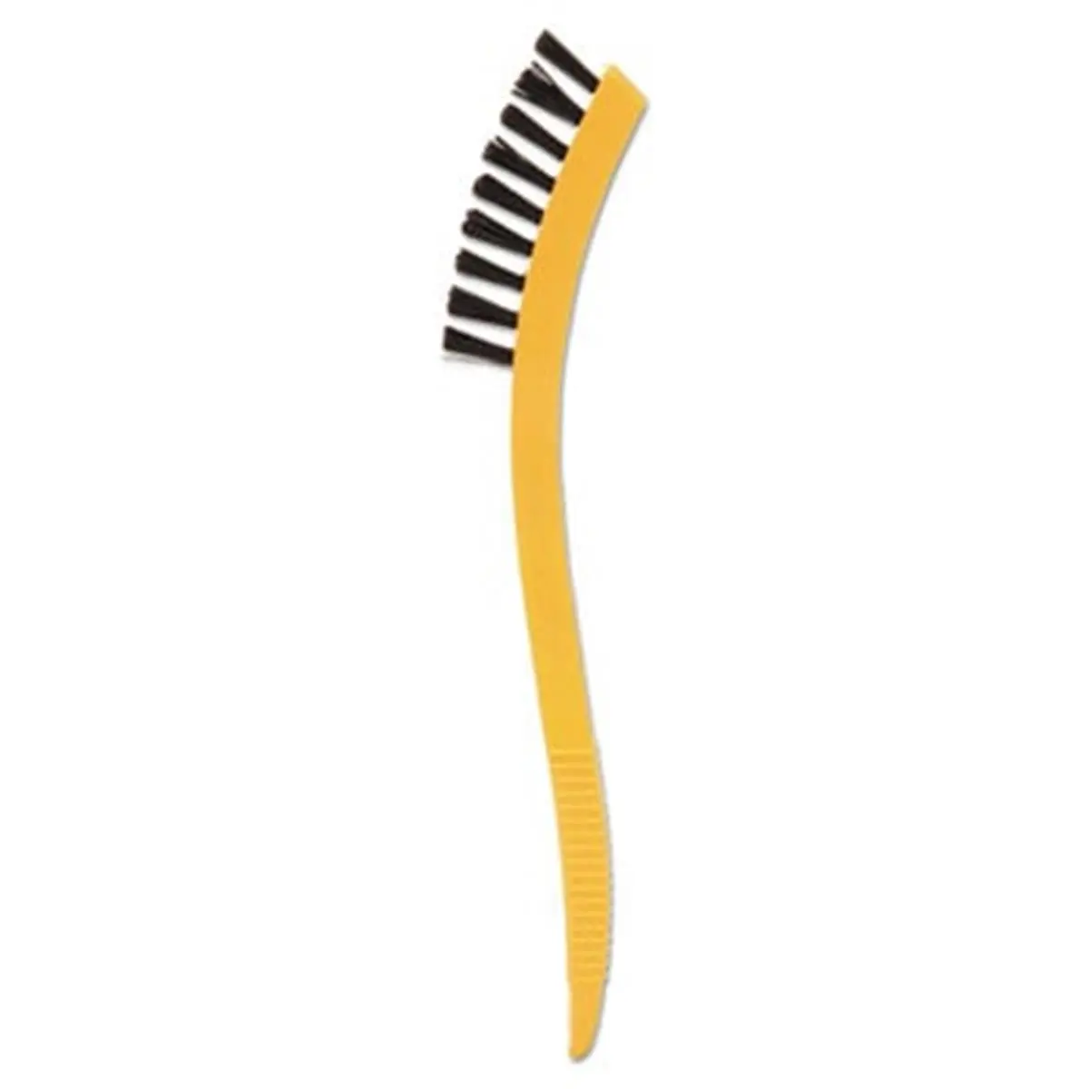 212 MAIN Synthetic-Fill Tile & Grout Scrubber Cleaning Brush - Yellow Plastic, 3/4 in Stiff Bristles, 8.5 in Length, Convenient Lanyard Hole & Handle, Home Cleaning Tool for Grout Lines Maintenance