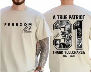 Charlie Kirk A True Patriot Freedom Tee, Unisex T-shirt, Men's Women's Shirt, Gift for Fan Casual Daily Wear Tee For Men & Women, Apparel Made In The USA
