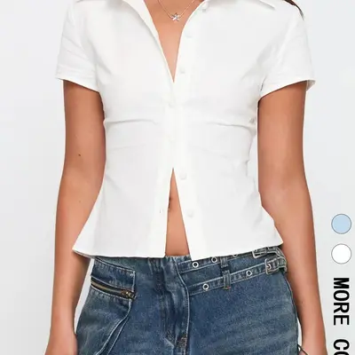 Hollister Poplin Blouse Try on TikTok Shop