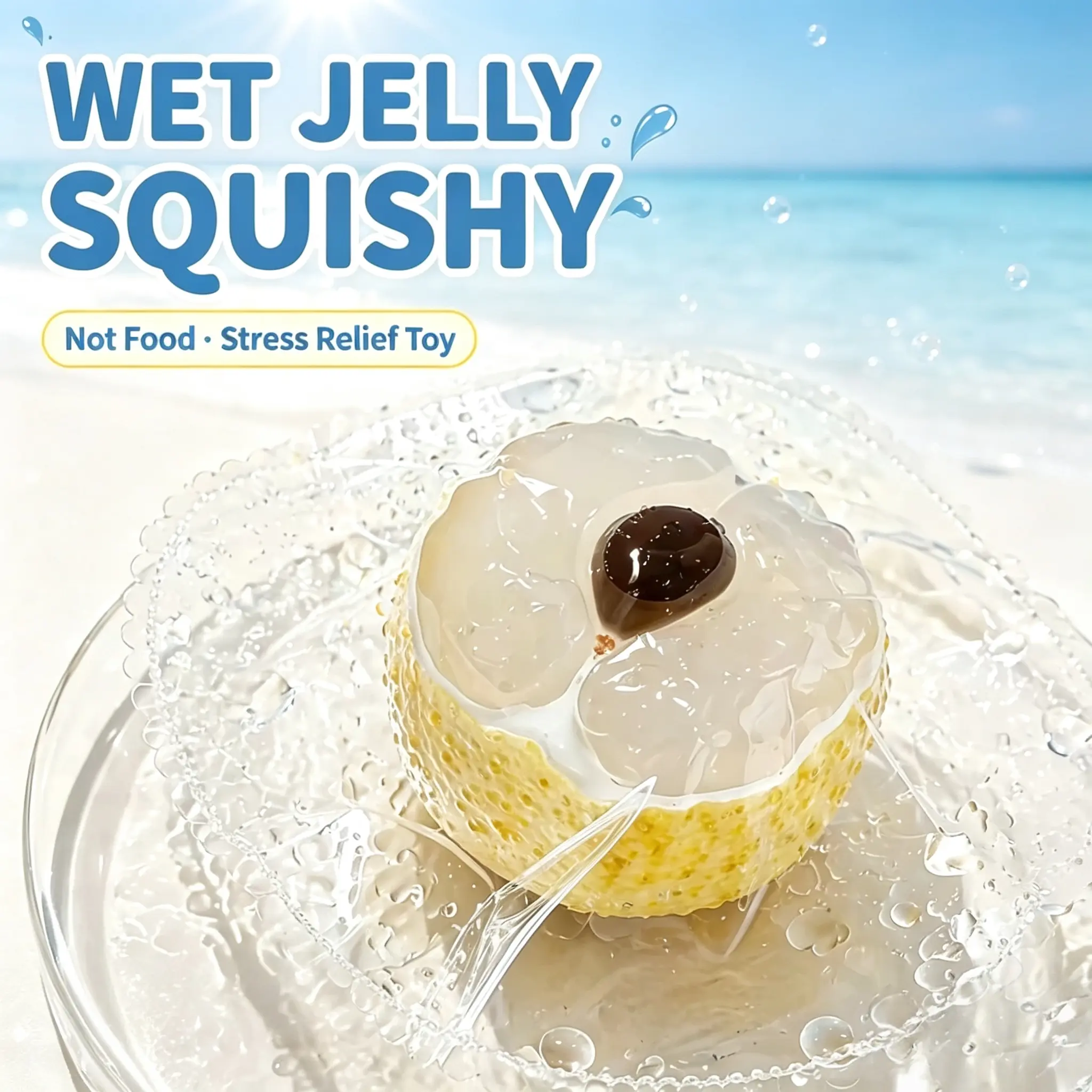 Longan Fruit Squishy Fidget Hobby Stress Relief Toy, Soft Squeeze Simulated Fruit Sensory Plaything, Cute Mini Pocket Toy With Satisfying ASMR For Squishy Collectors