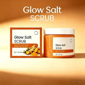 Turmeric Body Scrub Exfoliating Scrub – Brightening & Moisturizing Body Scrub, Gentle Skin Exfoliator for Deep Cleansing & Smooth Radiant Skin 114g / 4oz
