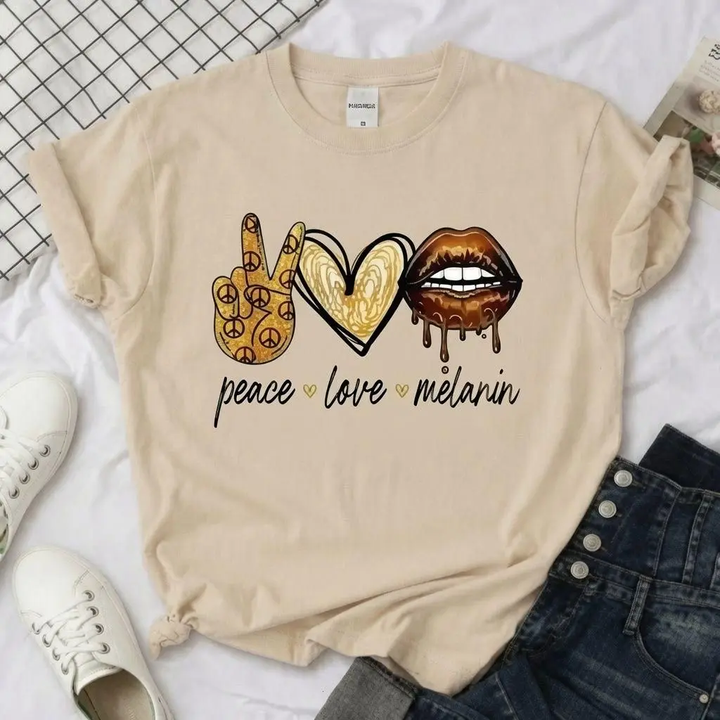 Comfort Colors Peace Love Melanin Shirt Black Girl Graphic Tee Afro Pride T-Shirt Melanin Queen Gift Empowerment Shirt | The William