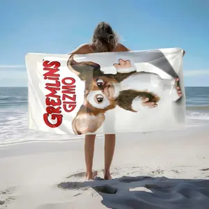 1 piece Grinch monster Chismo classic image themed beach towel - Super soft fluffy flannel sofa blanket, suitable for beds and sofas, all-season use, modern design, digital printing, 100% polyester material, machine washable, suitable for travel