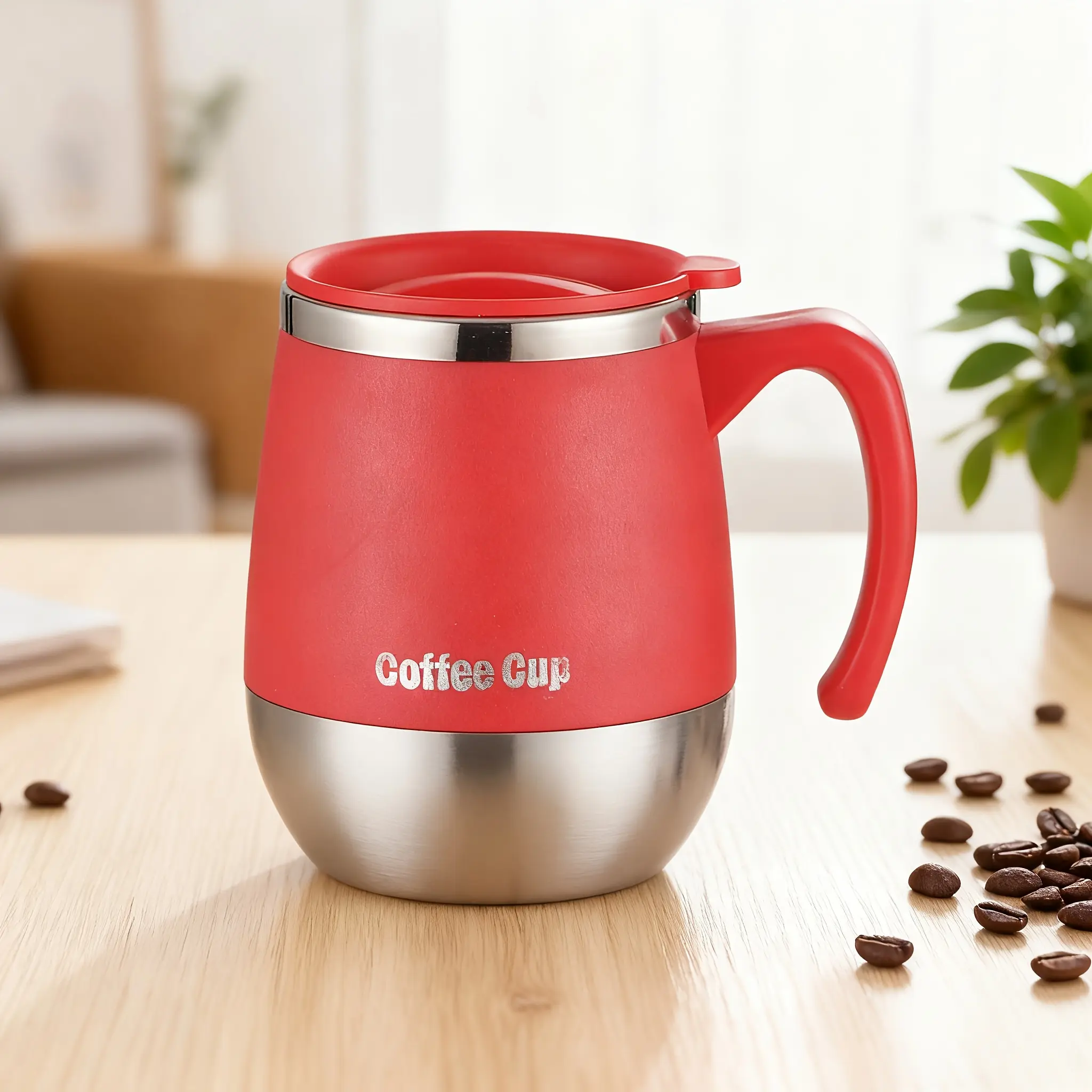 500ML Stainless Steel Insulated Coffee Cup with Lid, Dual Wall Vacuum Flask, Hot and Cold Drinks, Home Outdoor Camping Gift, Drinkware